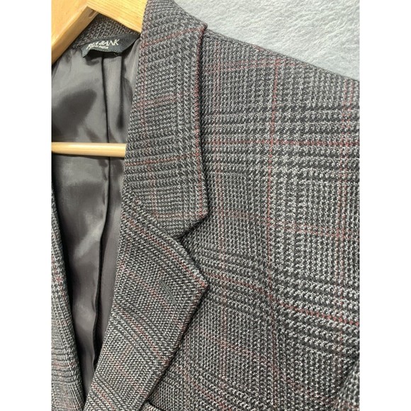 Jos A Bank Sport Coat Mens Size 44L Gray Single Breasted Vented Notch Two Button - Picture 14 of 16
